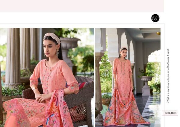 Belliza Zoya Vol 2 Cotton Embroidered Work Dress Material Catalog Wholesale Collection - Image 6