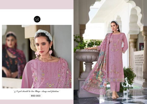 Belliza Zoya Vol 2 Cotton Embroidered Work Dress Material Catalog Wholesale Collection - Image 7
