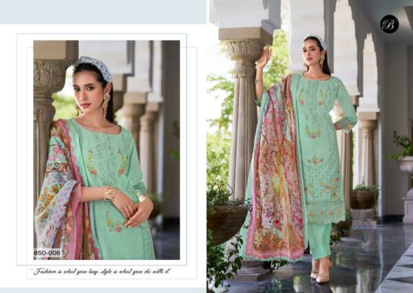 Belliza Zoya Vol 2 Cotton Embroidered Work Dress Material Catalog Wholesale Collection - Image 4
