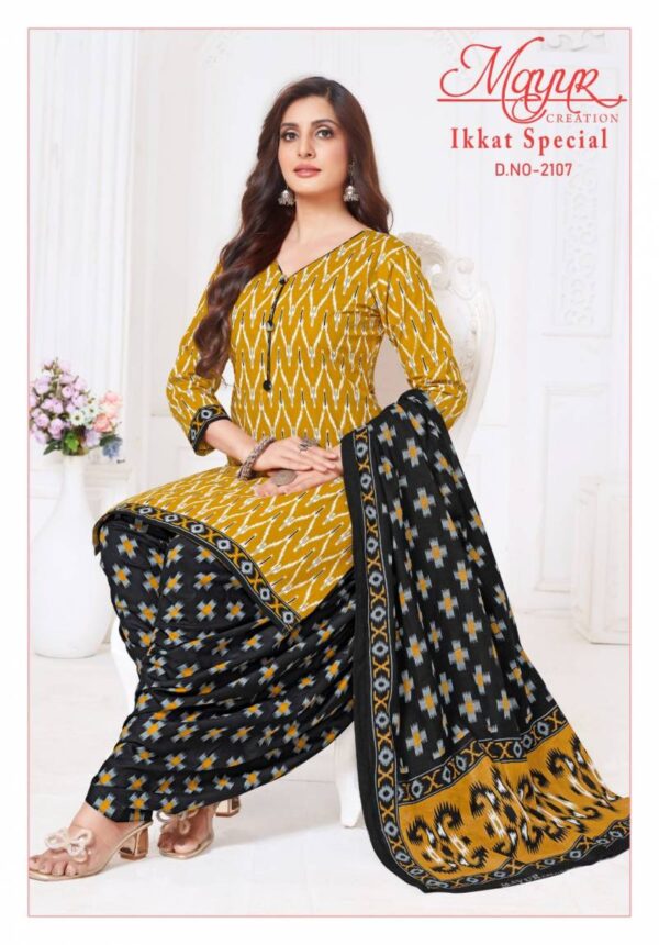 Mayur Ikkat Special Vol 21 Cotton Printed Dress Material Catalog Wholesale Collection - Image 5