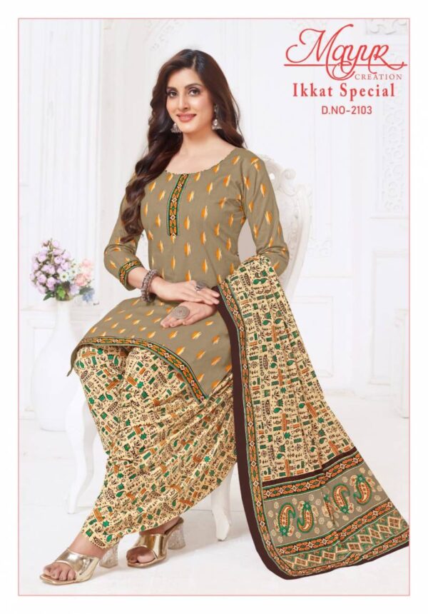 Mayur Ikkat Special Vol 21 Cotton Printed Dress Material Catalog Wholesale Collection - Image 9