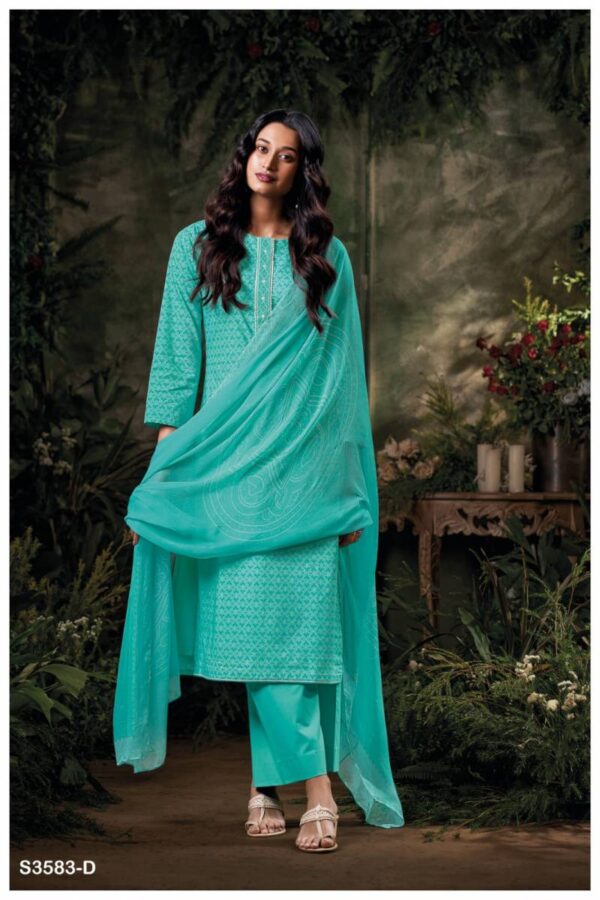 Ganga Frinisa Cotton Printed Embroidered Salwar Suit Catalog Wholesale Collection - Image 5