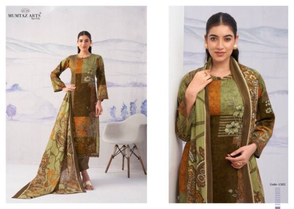 Mumtaz Noor Jam Satin Digital Printed Dress Material Catalog Wholesale Collection - Image 5