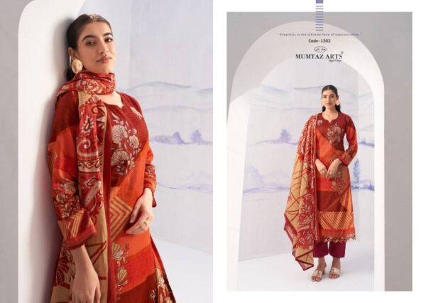 Mumtaz Noor Jam Satin Digital Printed Dress Material Catalog Wholesale Collection - Image 2