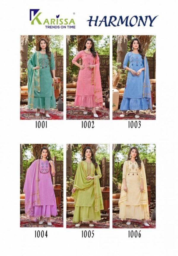 Karissa Harmony Premium Kurti Plazo With Dupatta Catalog Wholesale Collection - Image 2
