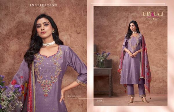 Lily And Lali Rashmika Viscose Silk Kurti Bottom With Dupatta Catalog Wholesale Collection - Image 7