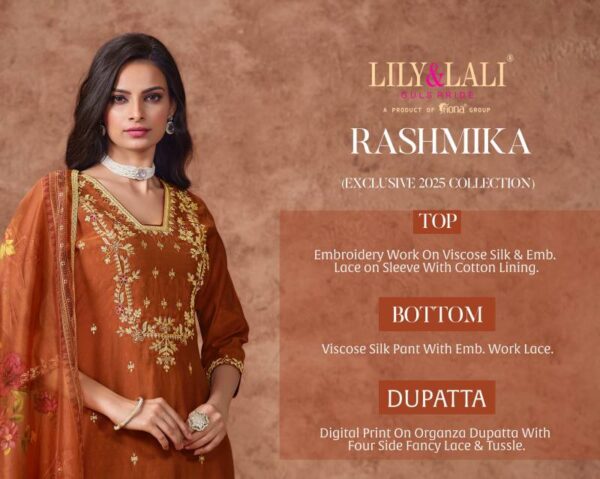 Lily And Lali Rashmika Viscose Silk Kurti Bottom With Dupatta Catalog Wholesale Collection - Image 8