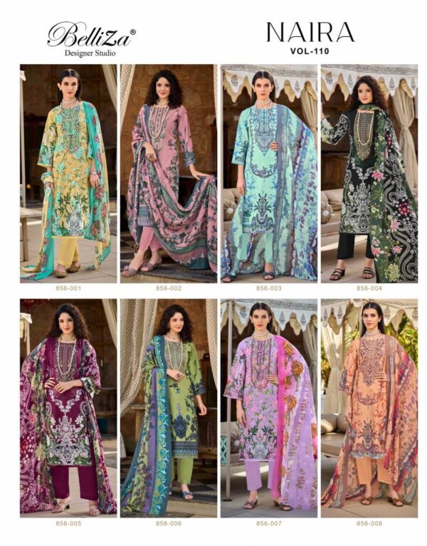 Belliza Naira Vol 110 Cotton Digital Printed Dress Material Catalog Wholesale Collection - Image 10