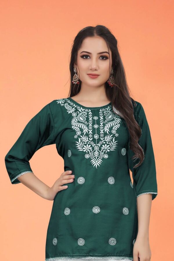 9star Fashion Money Vol 2 Rayon Chikankari Ladies Tops Catalog Wholesale Collection - Image 8