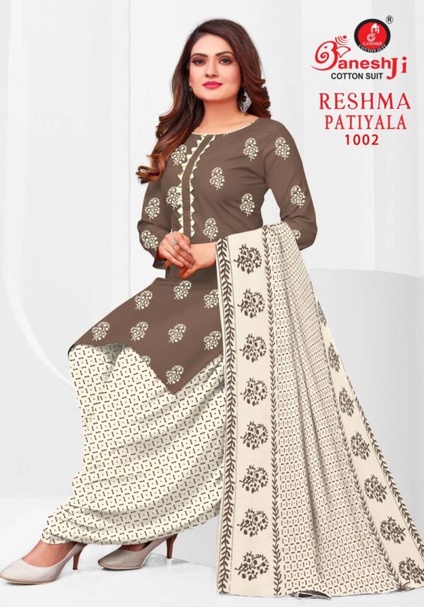 Ganeshji Reshma Patiyala Vol 01 Fancy Cotton Dress Material Catalog Wholesale Collection - Image 3