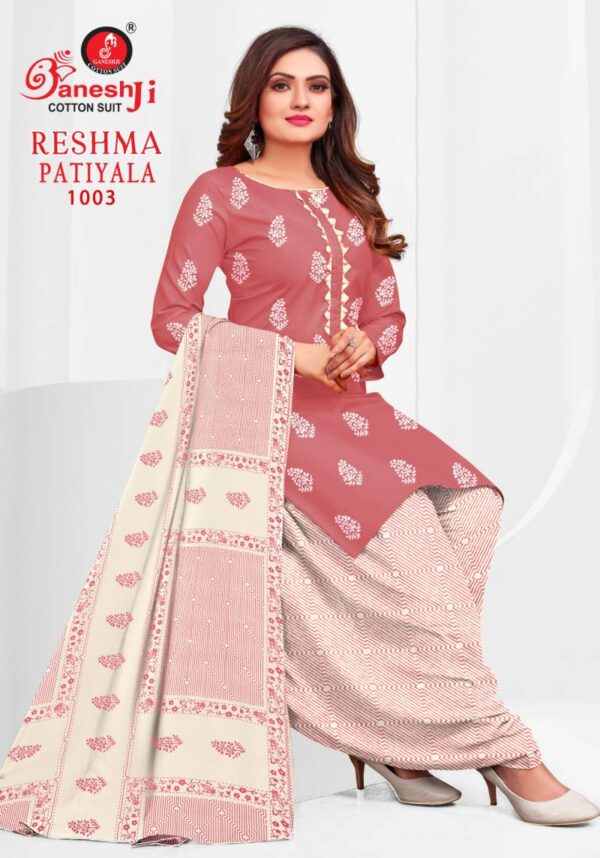 Ganeshji Reshma Patiyala Vol 01 Fancy Cotton Dress Material Catalog Wholesale Collection - Image 4