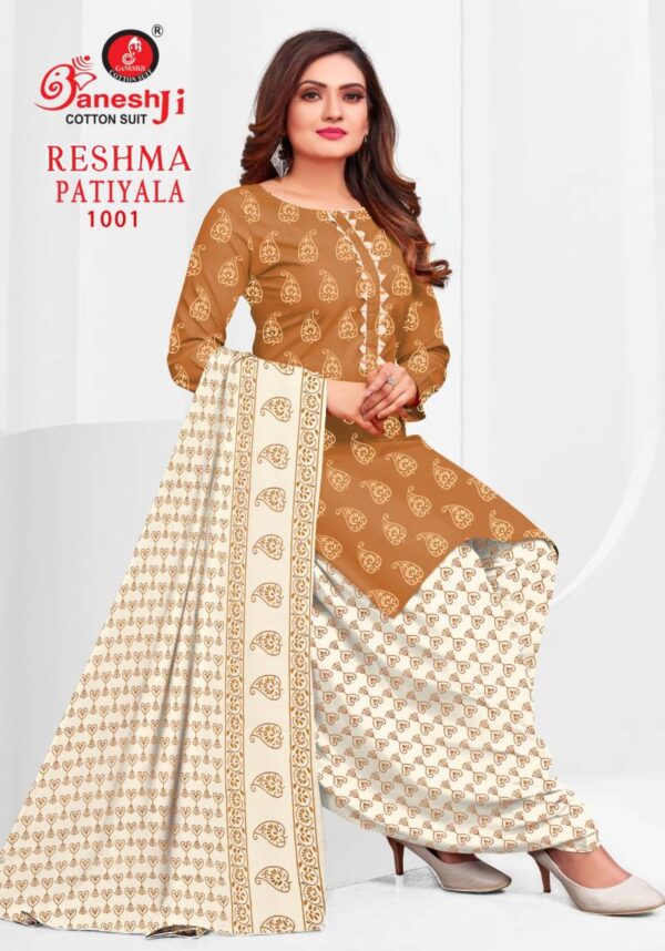 Ganeshji Reshma Patiyala Vol 01 Fancy Cotton Dress Material Catalog Wholesale Collection - Image 6