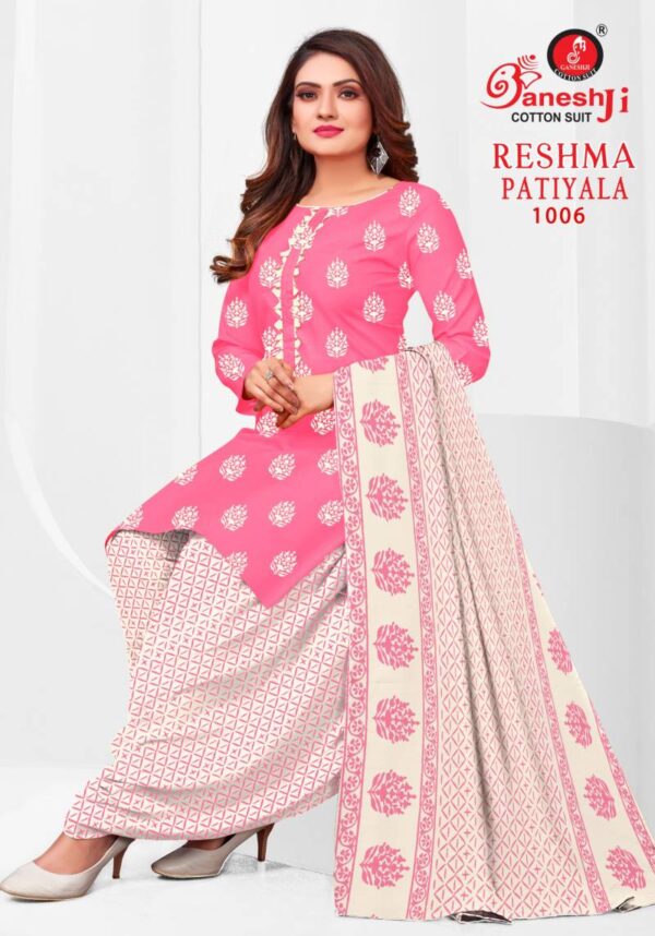 Ganeshji Reshma Patiyala Vol 01 Fancy Cotton Dress Material Catalog Wholesale Collection - Image 8