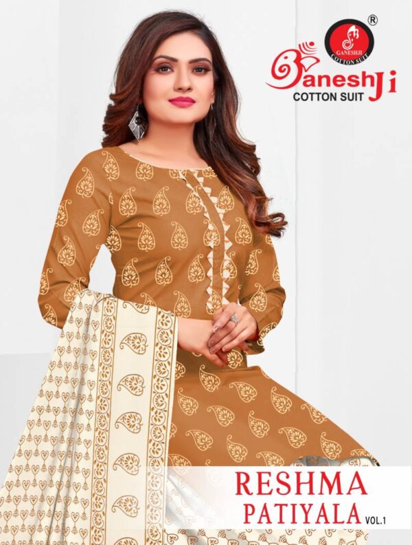 Ganeshji Reshma Patiyala Vol 01 Fancy Cotton Dress Material Catalog Wholesale Collection