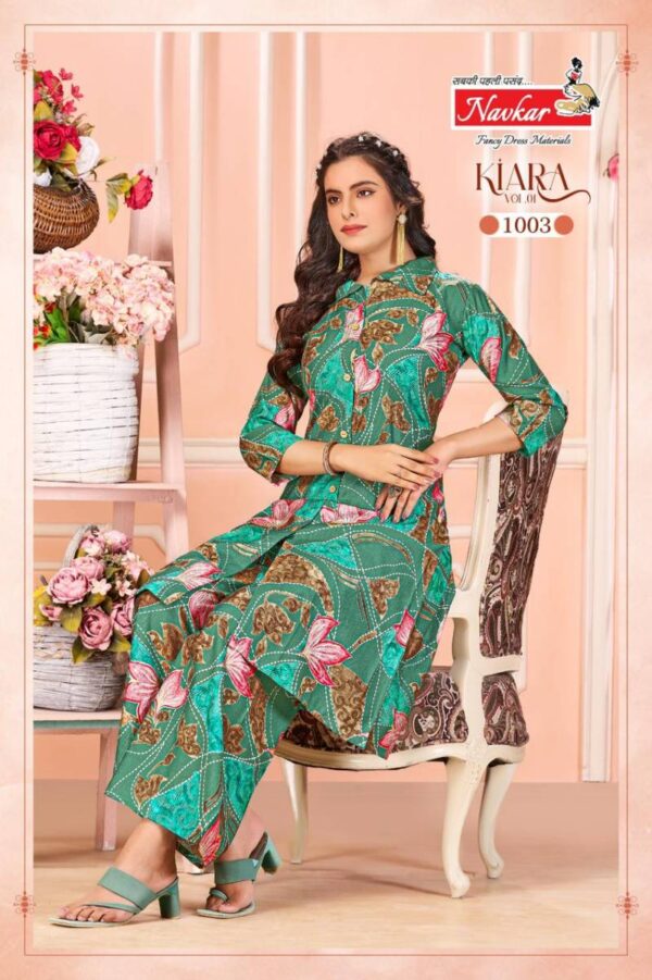 Navkar Kiara Vol 1 Vatican Discharge Printed Kurti With Bottom Catalog Wholesale Collection - Image 3
