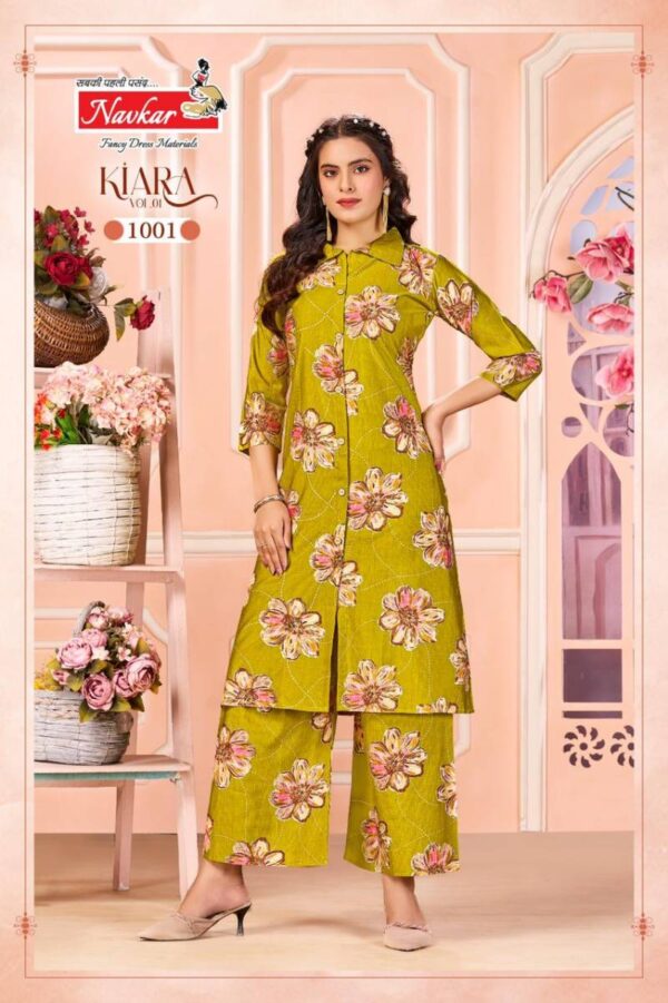 Navkar Kiara Vol 1 Vatican Discharge Printed Kurti With Bottom Catalog Wholesale Collection - Image 2