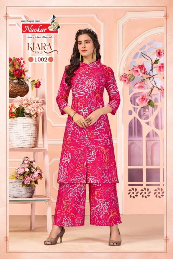 Navkar Kiara Vol 1 Vatican Discharge Printed Kurti With Bottom Catalog Wholesale Collection - Image 4