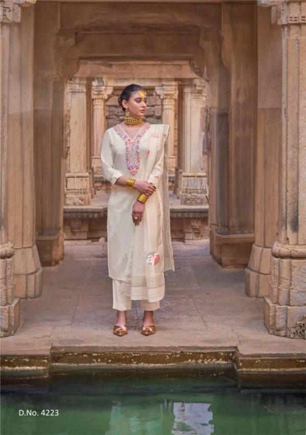 Af Chandani Vol 4 Cotton Kurti Bottom With Dupatta Catalog Wholesale Collection - Image 4