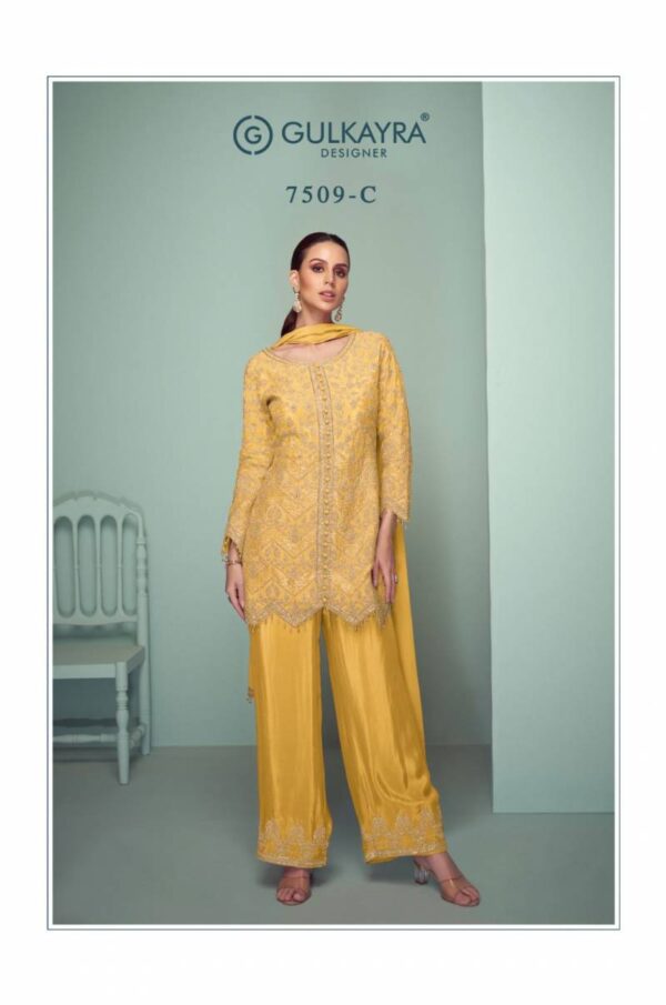 Gulkayra Crown Platinum Chinon Designer Salwar Kameez Catalog Wholesale Collection - Image 3
