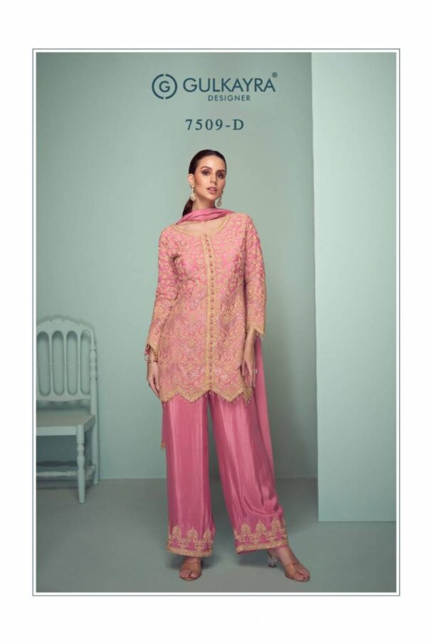 Gulkayra Crown Platinum Chinon Designer Salwar Kameez Catalog Wholesale Collection - Image 4