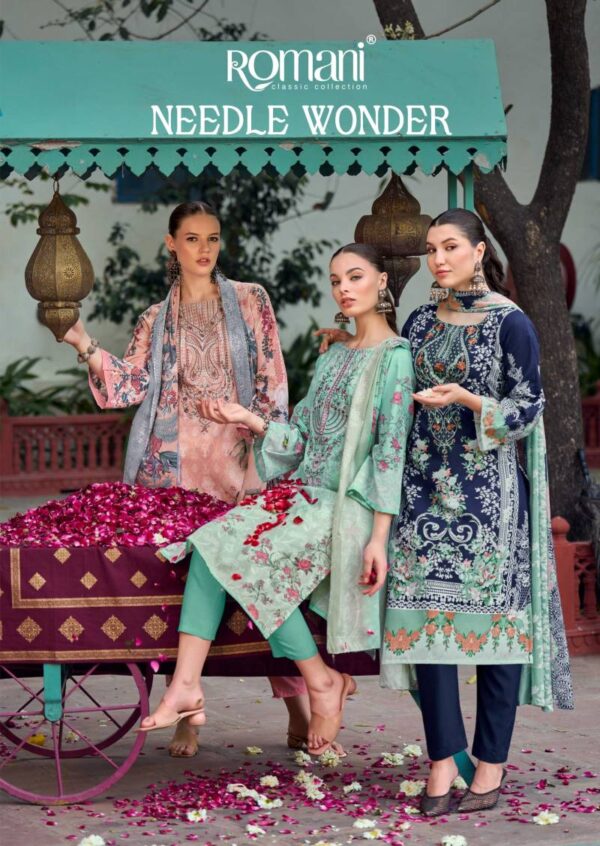 Romani Needle Wonder Soft Cotton Digital Printed Dress Material Catalog Wholesale Collection
