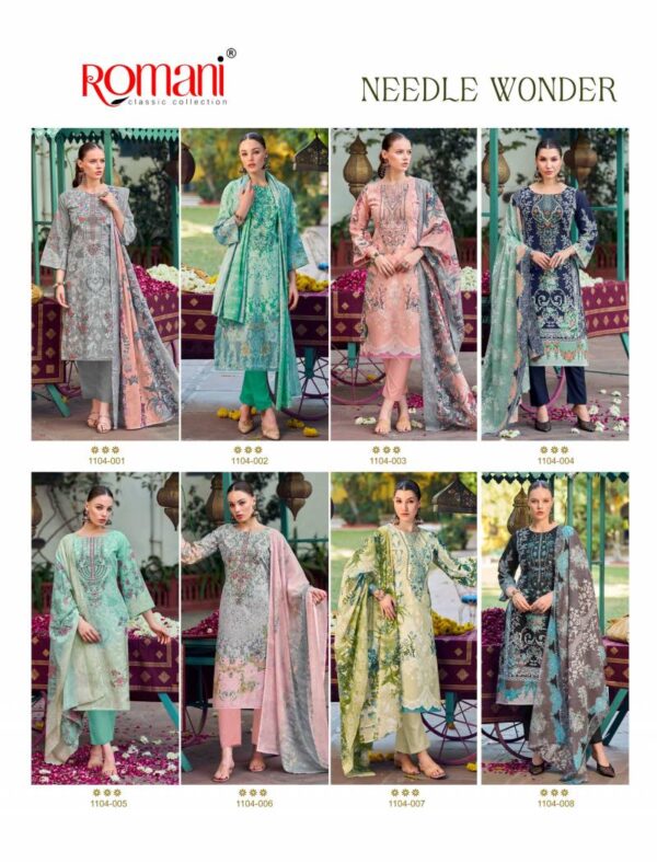 Romani Needle Wonder Soft Cotton Digital Printed Dress Material Catalog Wholesale Collection - Image 10