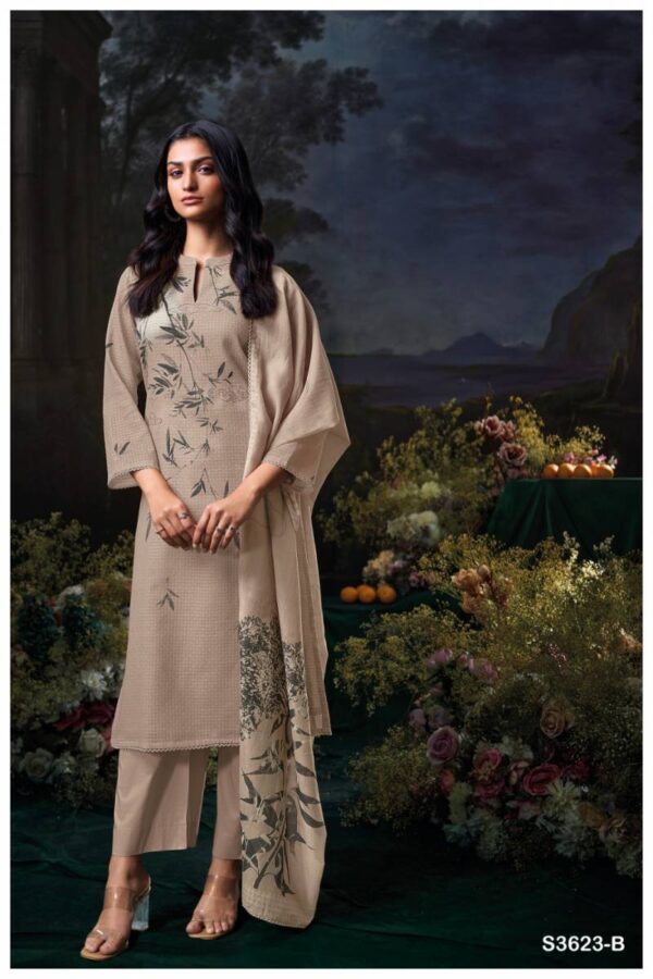 Ganga Josika Cotton Dobby Printed Embroidered Salwar Kameez Catalog Wholesale Collection - Image 3