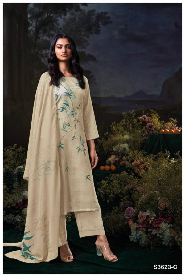 Ganga Josika Cotton Dobby Printed Embroidered Salwar Kameez Catalog Wholesale Collection - Image 4