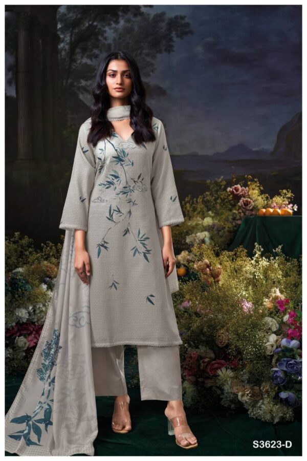 Ganga Josika Cotton Dobby Printed Embroidered Salwar Kameez Catalog Wholesale Collection - Image 5