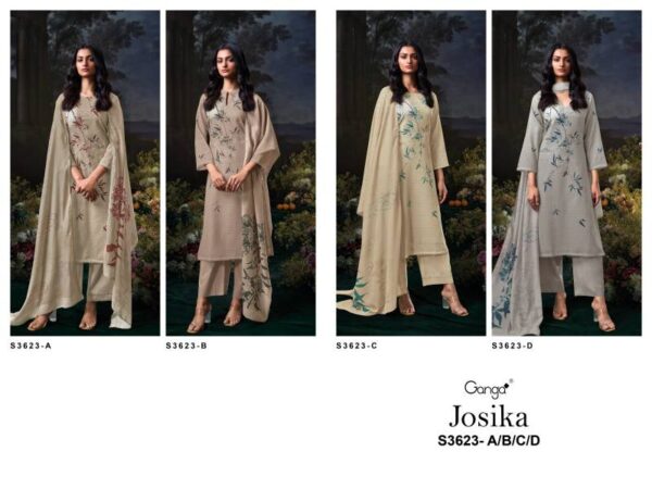 Ganga Josika Cotton Dobby Printed Embroidered Salwar Kameez Catalog Wholesale Collection - Image 7