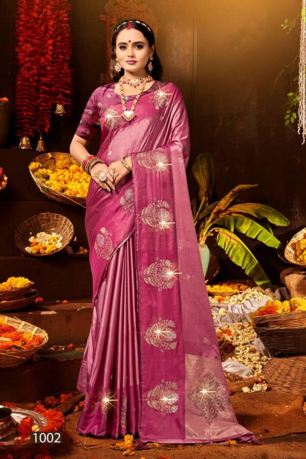 Saroj Kaanya Shree Satin Saroski Vol 2 Satin Silk Saree Catalog Wholesale Collection - Image 3