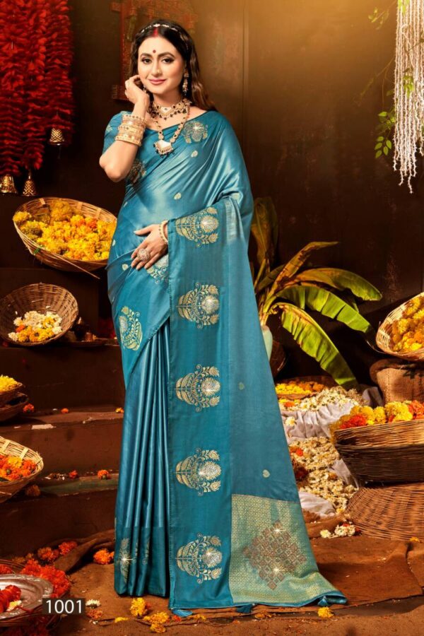 Saroj Kaanya Shree Satin Saroski Vol 2 Satin Silk Saree Catalog Wholesale Collection - Image 4