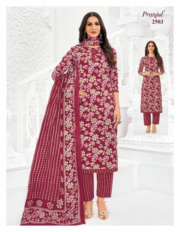 Pranjul Priyanka Vol 25 Cotton Printed Fancy Dress Material Catalog Wholesale Collection - Image 2