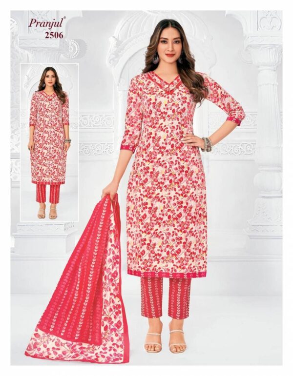 Pranjul Priyanka Vol 25 Cotton Printed Fancy Dress Material Catalog Wholesale Collection - Image 9