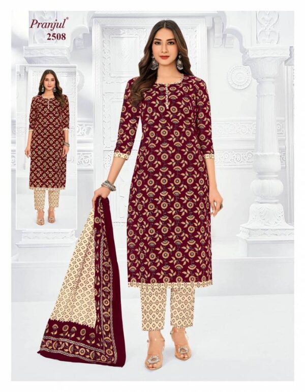 Pranjul Priyanka Vol 25 Cotton Printed Fancy Dress Material Catalog Wholesale Collection - Image 10