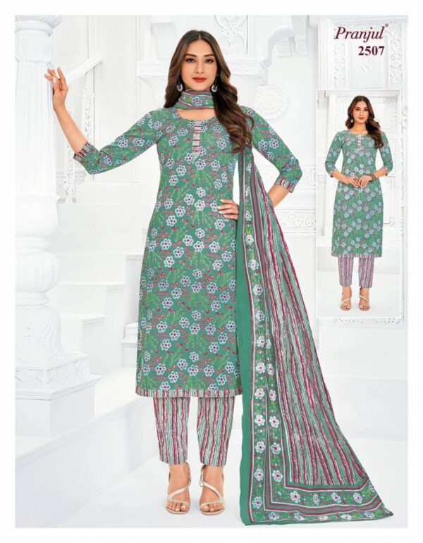Pranjul Priyanka Vol 25 Cotton Printed Fancy Dress Material Catalog Wholesale Collection - Image 12