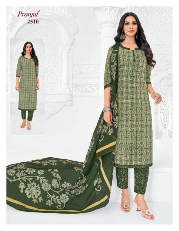 Pranjul Priyanka Vol 25 Cotton Printed Fancy Dress Material Catalog Wholesale Collection - Image 13