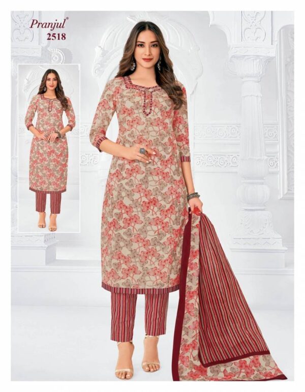 Pranjul Priyanka Vol 25 Cotton Printed Fancy Dress Material Catalog Wholesale Collection - Image 17