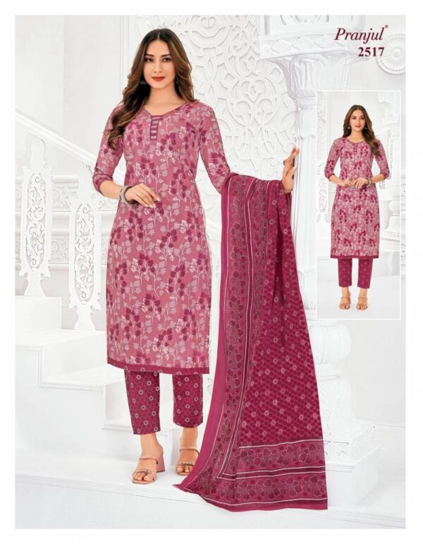 Pranjul Priyanka Vol 25 Cotton Printed Fancy Dress Material Catalog Wholesale Collection - Image 18