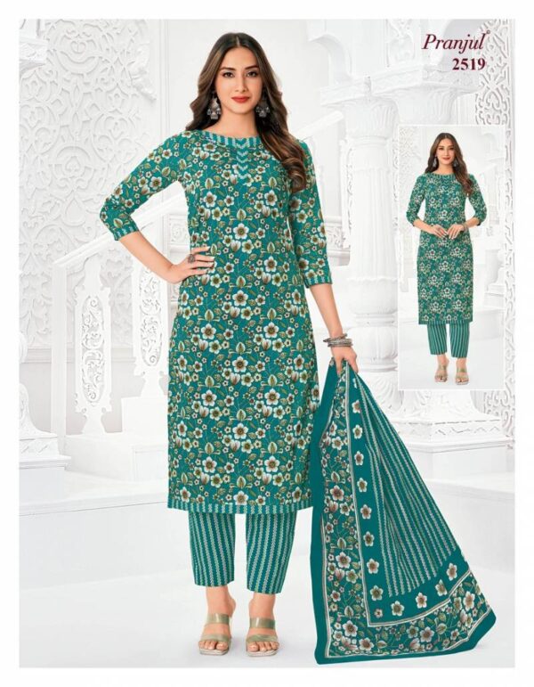 Pranjul Priyanka Vol 25 Cotton Printed Fancy Dress Material Catalog Wholesale Collection - Image 19