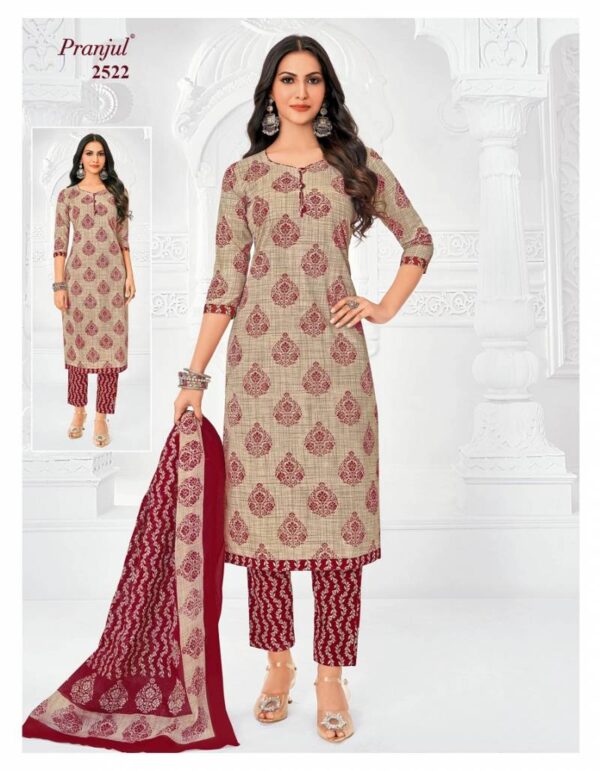 Pranjul Priyanka Vol 25 Cotton Printed Fancy Dress Material Catalog Wholesale Collection - Image 5