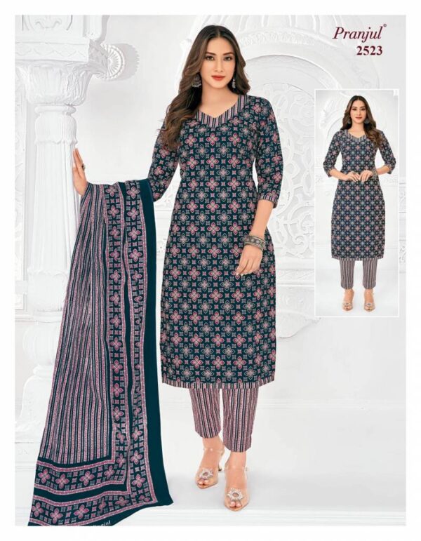 Pranjul Priyanka Vol 25 Cotton Printed Fancy Dress Material Catalog Wholesale Collection - Image 25