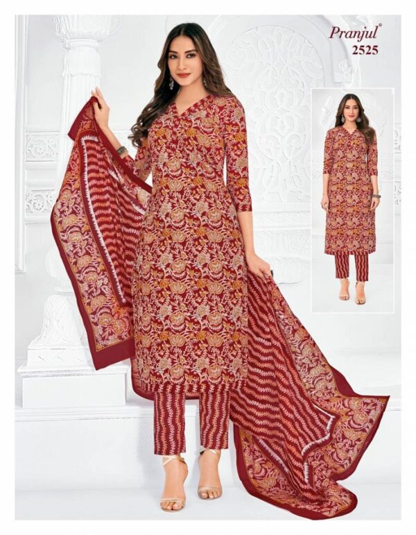 Pranjul Priyanka Vol 25 Cotton Printed Fancy Dress Material Catalog Wholesale Collection - Image 26