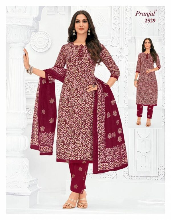 Pranjul Priyanka Vol 25 Cotton Printed Fancy Dress Material Catalog Wholesale Collection - Image 27
