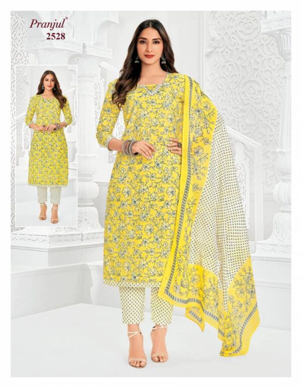 Pranjul Priyanka Vol 25 Cotton Printed Fancy Dress Material Catalog Wholesale Collection - Image 28