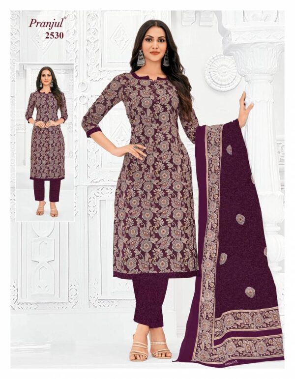 Pranjul Priyanka Vol 25 Cotton Printed Fancy Dress Material Catalog Wholesale Collection - Image 29