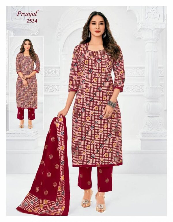 Pranjul Priyanka Vol 25 Cotton Printed Fancy Dress Material Catalog Wholesale Collection - Image 30