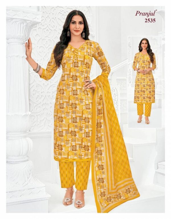 Pranjul Priyanka Vol 25 Cotton Printed Fancy Dress Material Catalog Wholesale Collection - Image 33