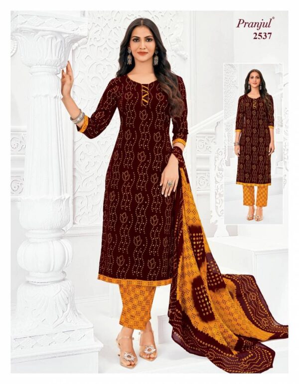 Pranjul Priyanka Vol 25 Cotton Printed Fancy Dress Material Catalog Wholesale Collection - Image 34