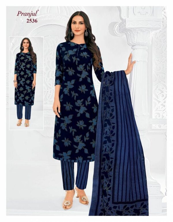 Pranjul Priyanka Vol 25 Cotton Printed Fancy Dress Material Catalog Wholesale Collection - Image 35